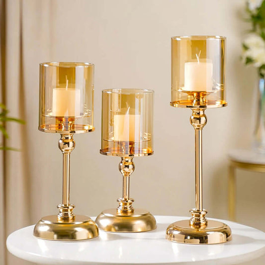 Golden Candle Holder